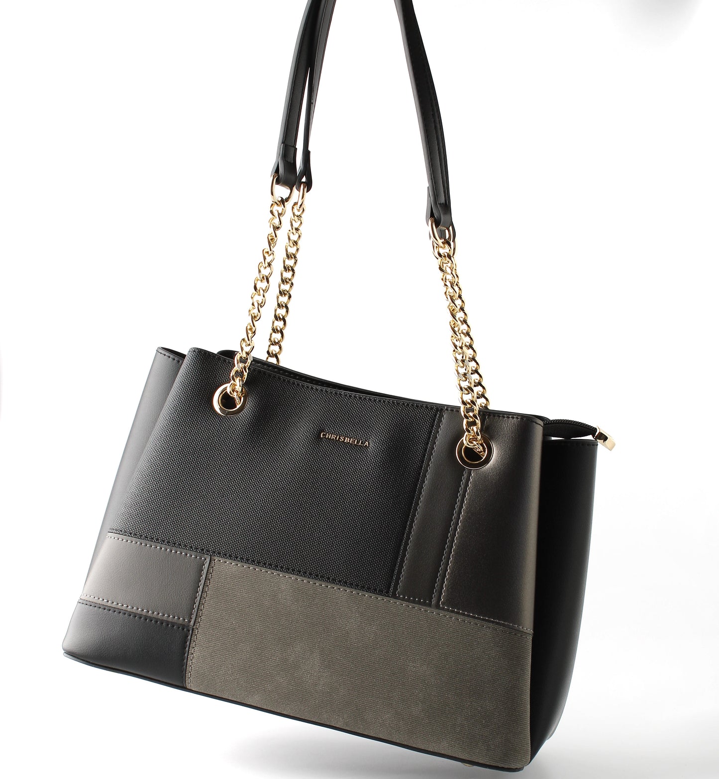 Chrisbella Classic Two-Tone Tote