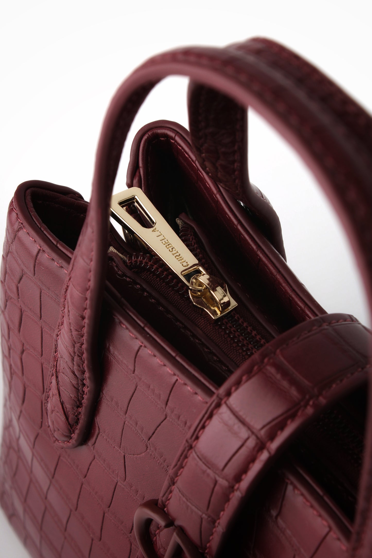 Chrisbella Crimson Croc Luxe