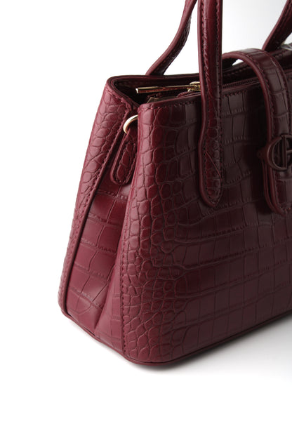 Chrisbella Crimson Croc Luxe