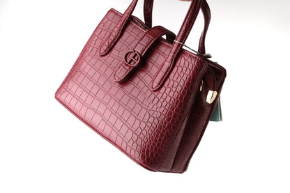 Chrisbella Crimson Croc Luxe