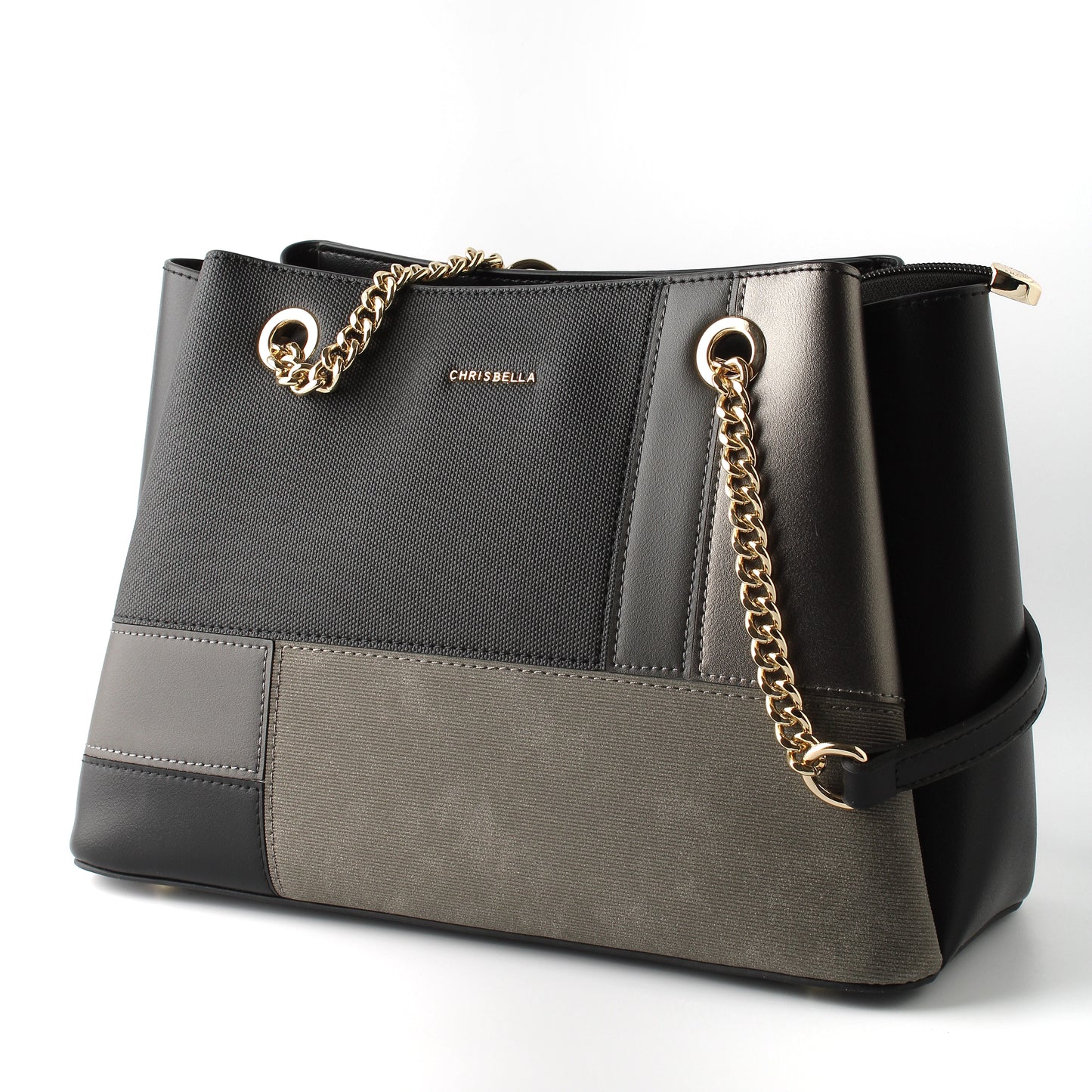 Chrisbella Classic Two-Tone Tote