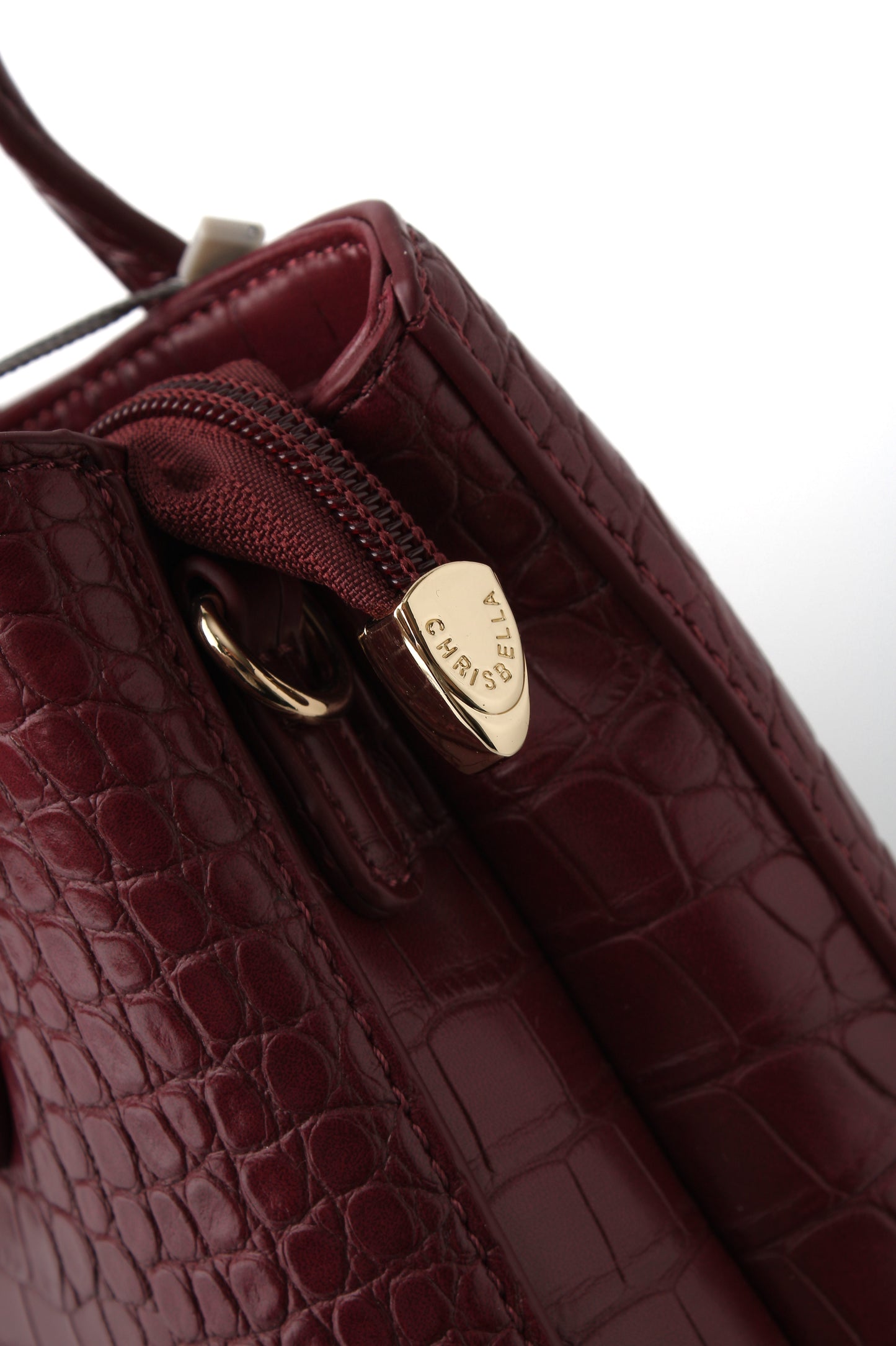 Chrisbella Crimson Croc Luxe