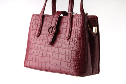 Chrisbella Crimson Croc Luxe